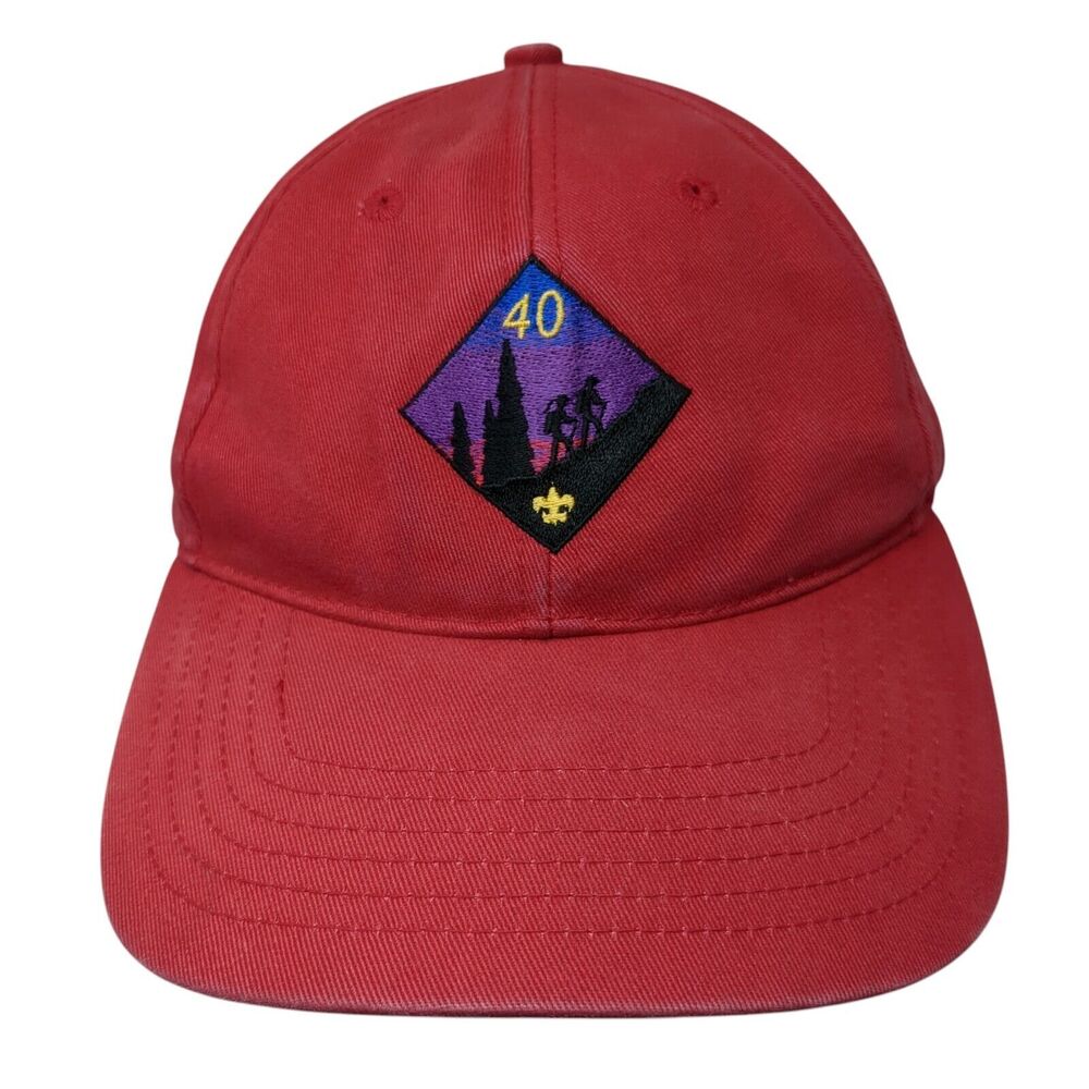 Boy Scouts of America 40 Slideback Hat Red One Size Adjustable Fahrenheit